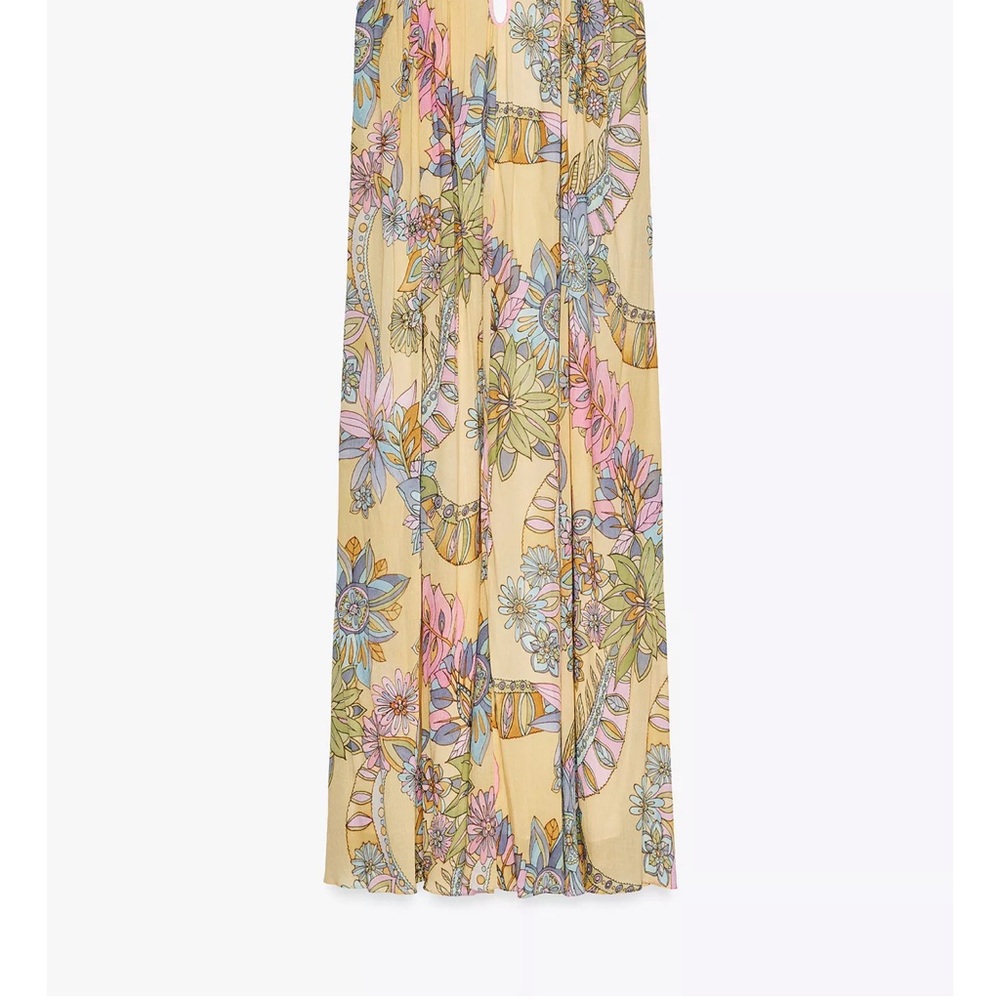 Zara Yellow Floral Maxi Dress - Picture 8 of 9